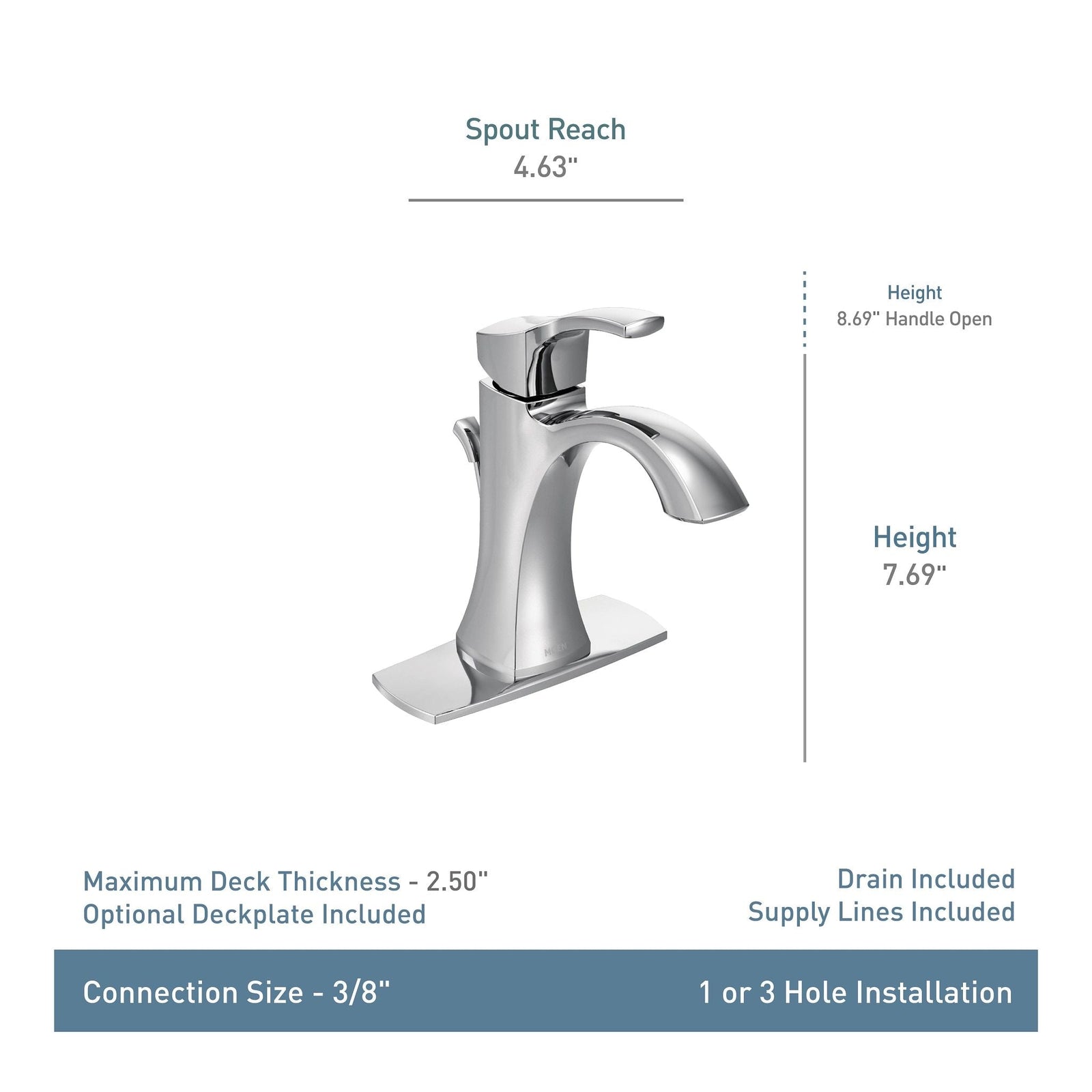 Voss Double Handle High Arc Single Hole Bathroom Sink Faucet, WaterSense Certified, Oil Rubbed Bronze K8J4 - product image 2