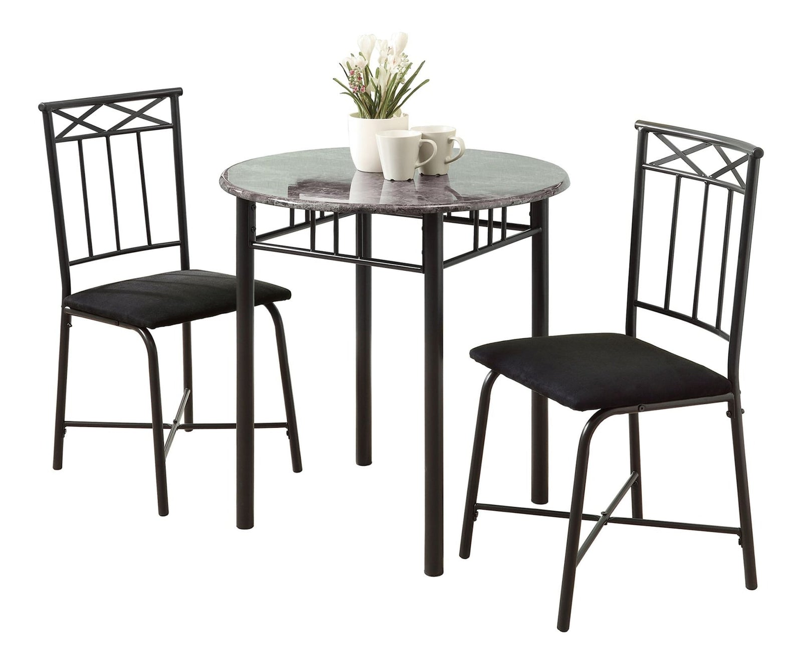 Transitional Dining Set, Grey, 3-pcs X9C5 - product image 1
