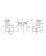 Transitional Dining Set, Grey, 3-pcs X9C5 - product image 2