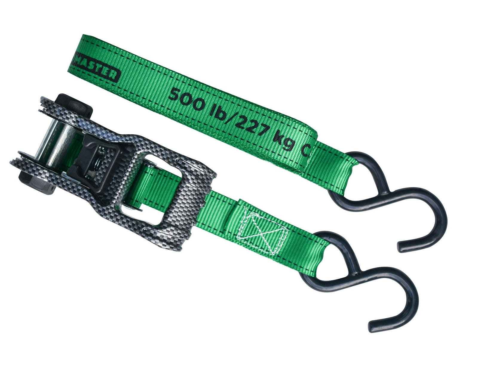 1,500-lb Carbon Ratchet Tie Downs, Weatherproof, 1-in x 14-ft, 4-pk, Green L1T5 - product image 5