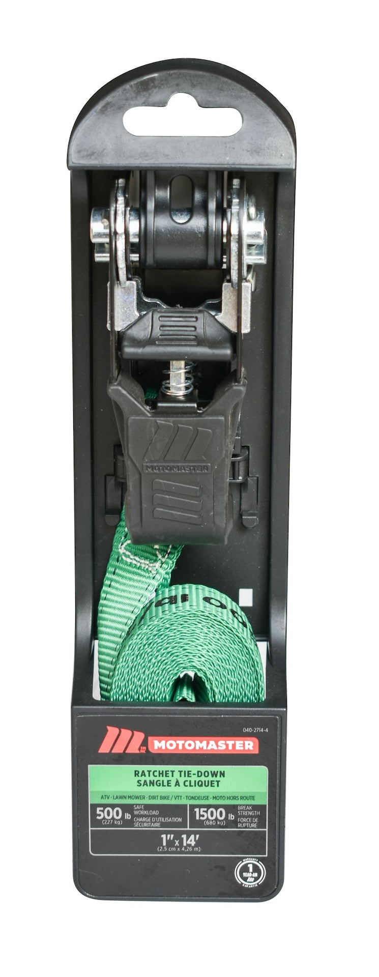 1,500-lb Endless Padded Ratchet Tie Down Strap, Weatherproof, 1-in x 14-ft M5V1 - product image 1