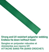 1,500-lb Endless Padded Ratchet Tie Down Strap, Weatherproof, 1-in x 14-ft M5V1 - product image 6