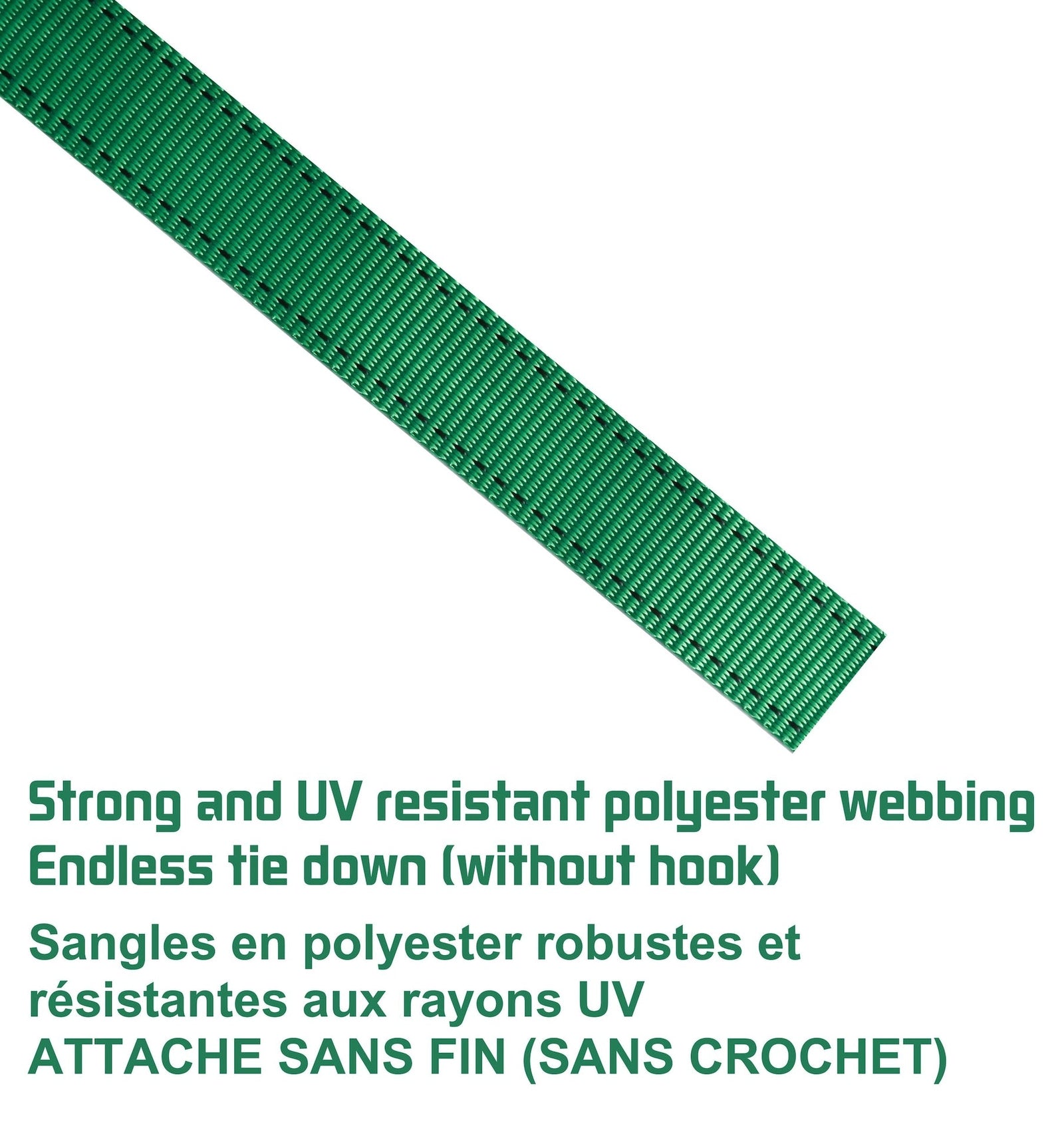 1,500-lb Endless Padded Ratchet Tie Down Strap, Weatherproof, 1-in x 14-ft O2R4 - product image 6