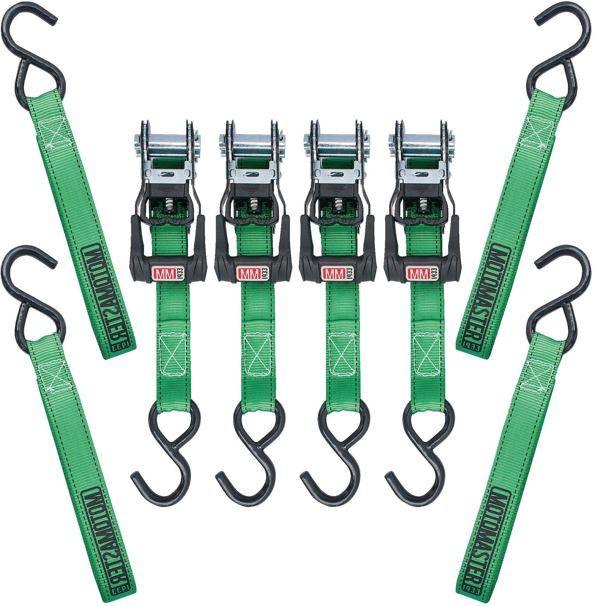 1,500-lb Ratchet Tie-Down Straps, with Padded Handle, 1-in x 14-ft, (2.5 cm x 4.3 m), 4-pk T3H0 - product image 2