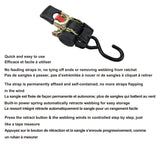 1,500-lb Retractable Transom Tie Down Strap, 1-in x 6-ft (2.54 cm x 1.8 m), 2-pk A3F7 - product image 4
