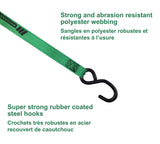 1,500-lb Rocker Ratchet Tie Down, 1-in x 15-ft, 2-pk U0B6 - product image 3