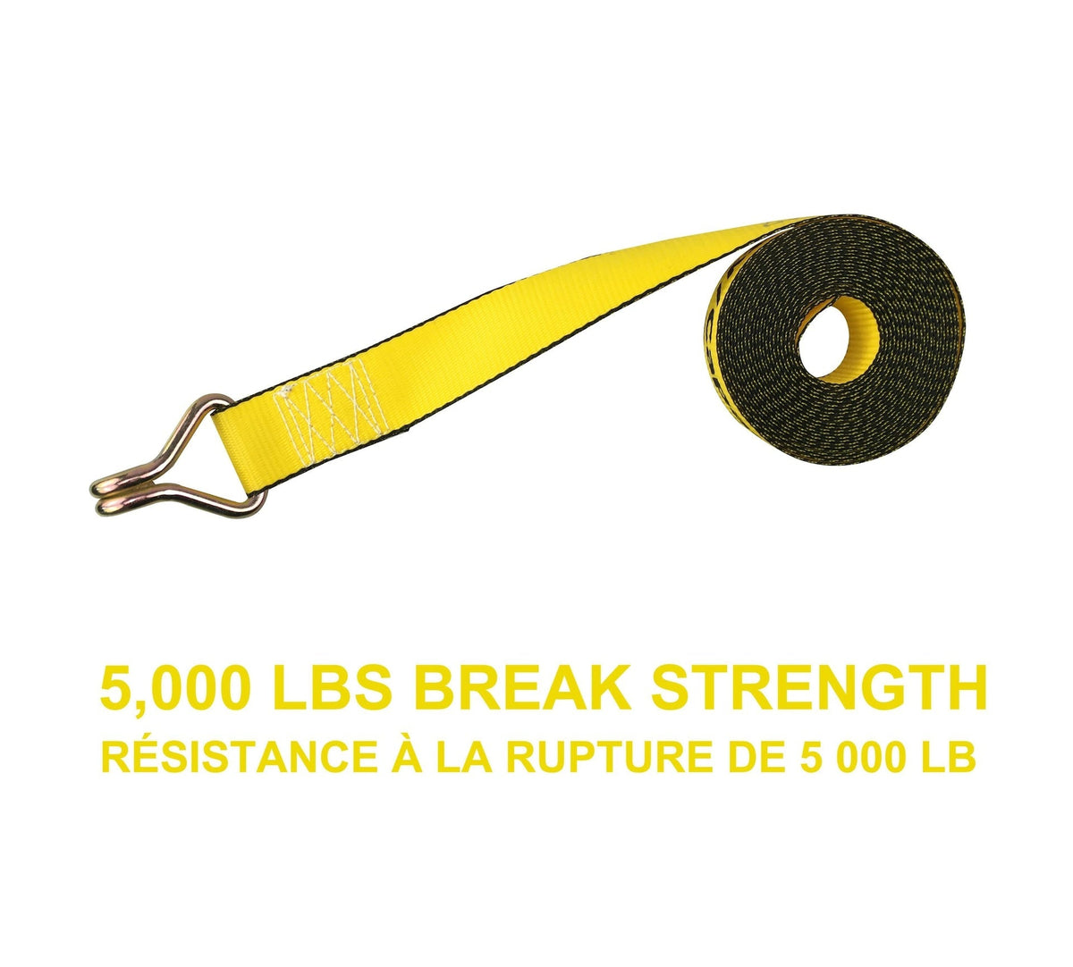 5,000-lb J-Hook Winch Strap, 2-in x 10-ft U0D4 - product image 3