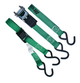 900-lb Ratchet/Cambuckle Tie-Down Straps, Non-Padded, 1-in x 10-ft, 4-pk O0G0 - product image 2