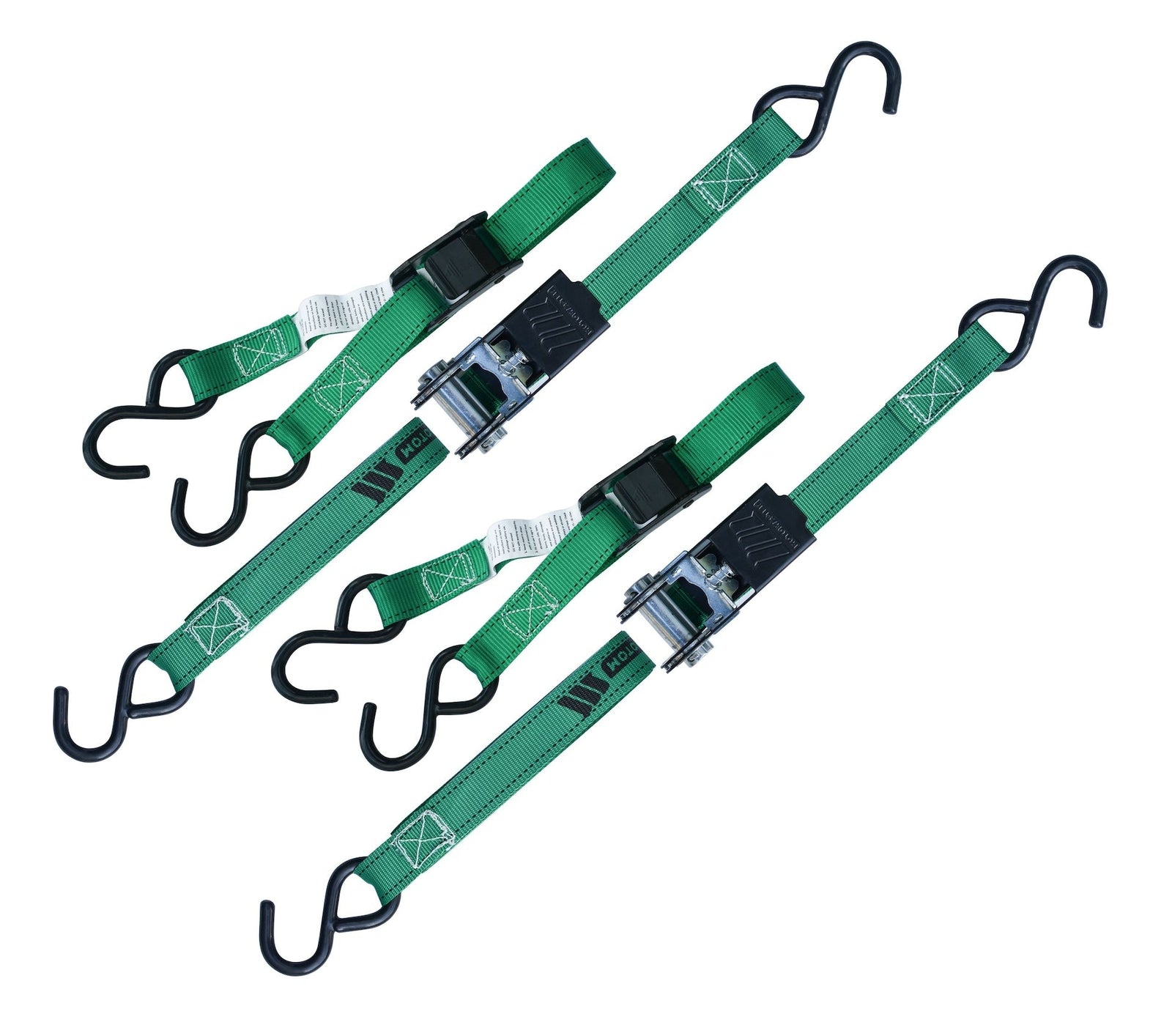 900-lb Ratchet/Cambuckle Tie-Down Straps, Non-Padded, 1-in x 10-ft, 4-pk O0G0 - product image 3