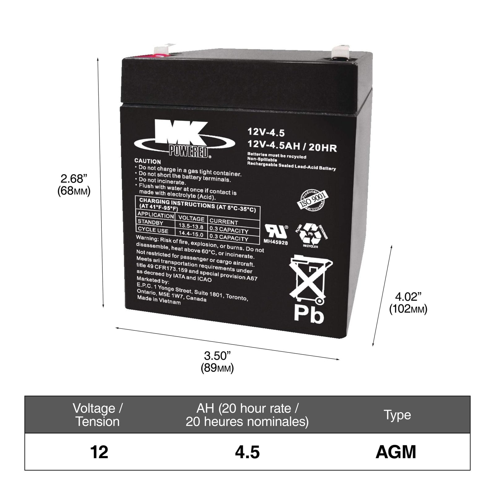 ELIMINATOR AGM Group Size 47 (H5/L2) Battery, 660 CCA D2A0 - product image 1