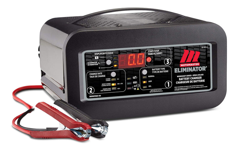 Eliminator Workshop Series Smart Battery Charger, Fully Automatic, 30/12/6-Amp, 6V/12V, with 80-Amp Engine Start A9E5