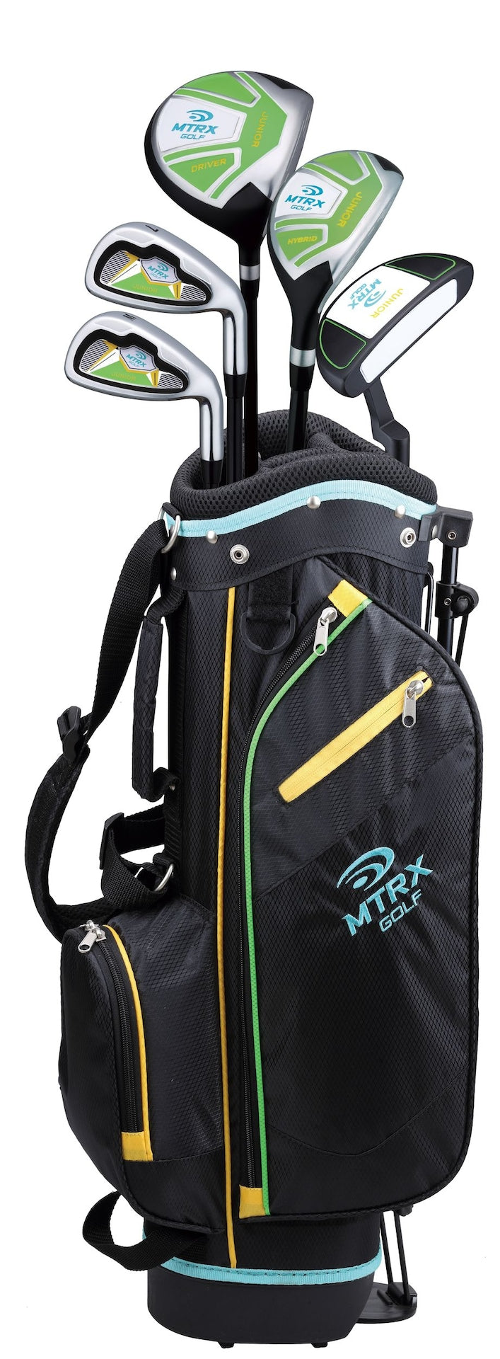 Junior Kids' Golf Club Set with Gold Stand Bag, Ages 5-8 L8I2