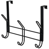 11.2" Over The Door Double Metal 3 Hook, Black A6Z5 - product image 1