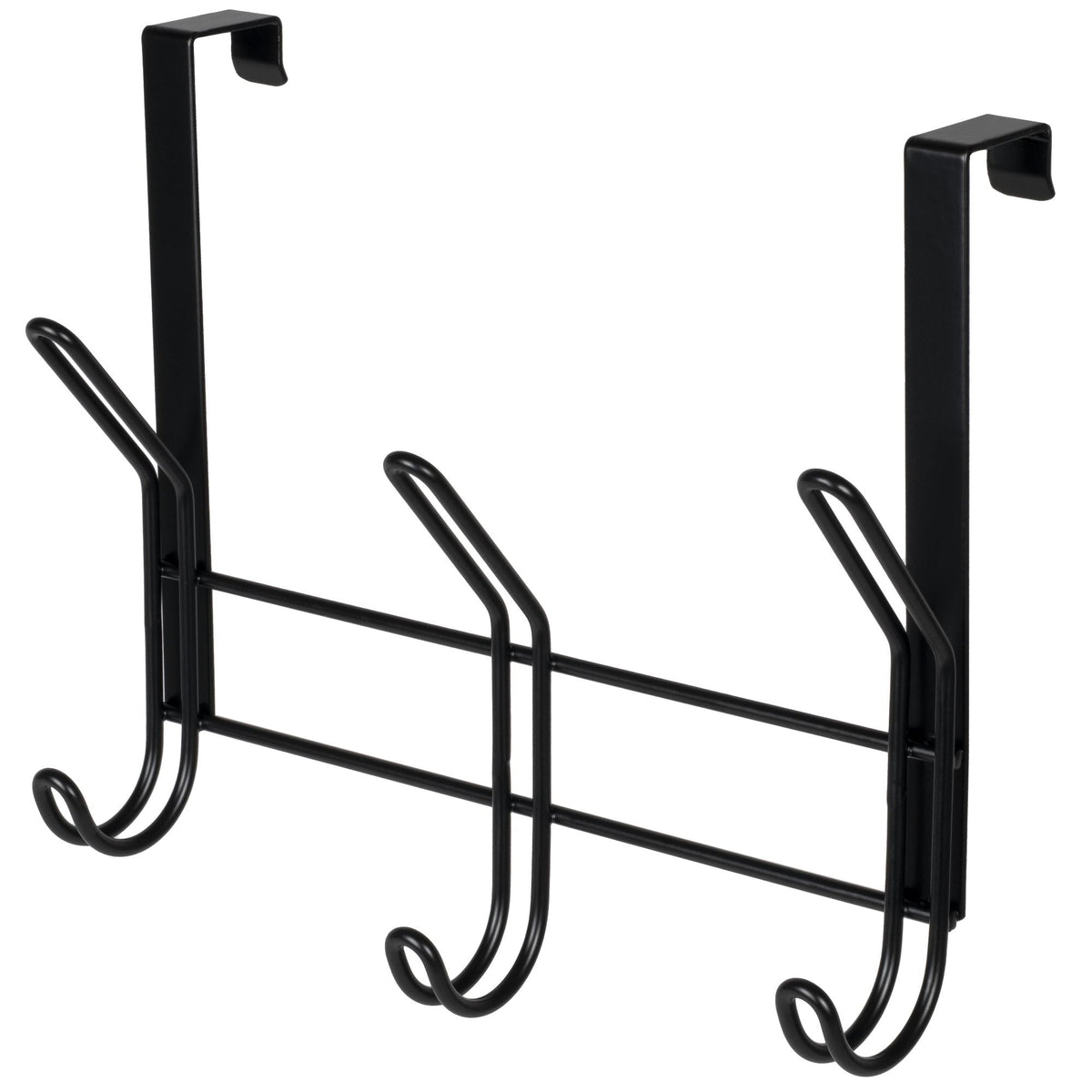 11.2" Over The Door Double Metal 3 Hook, Black A6Z5 - product image 1