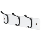 13.6" Modern Wall 3 Hook Rack, White C7M1 - product image 1