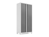 Bold Series Lockable 24-Gauge Steel RTA Storage Locker with 3 Shelves, Platinum/White, 36-in Y8Q3 - product image 2