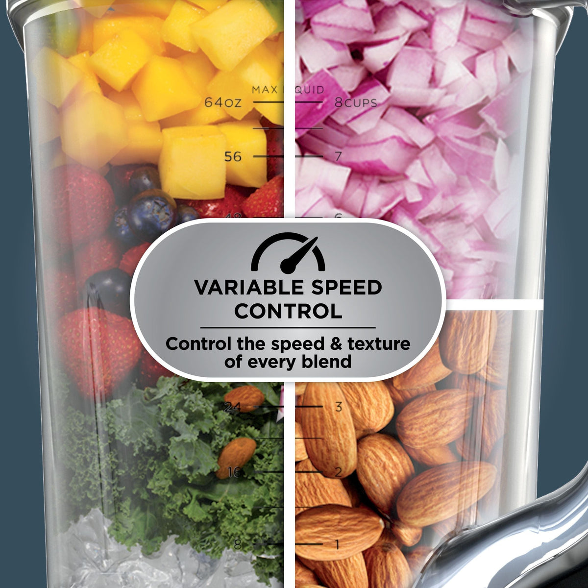 BlendSense Duo Blender with 72-oz Full-Size Pitcher & Pre-Set Programs, Includes Two 24-oz Single-Serve Cups, 1800W F9Q6 - product image 4