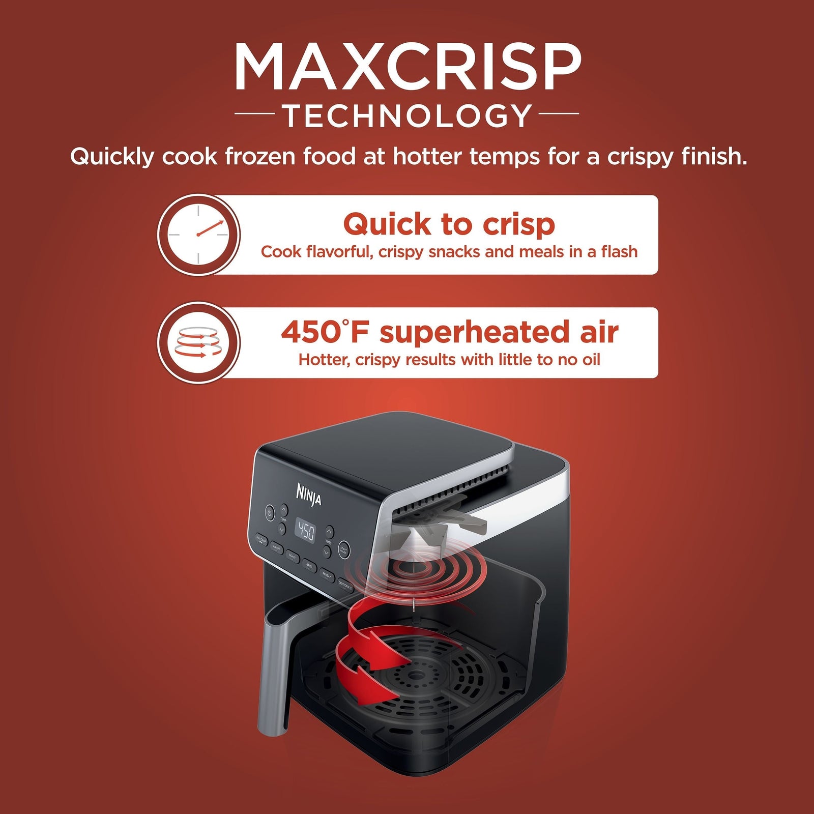 Pro XL 6-in-1 Air Fryer with Non-Stick Basket & Recipe Book, 6.5-qt Z7J1 - product image 5