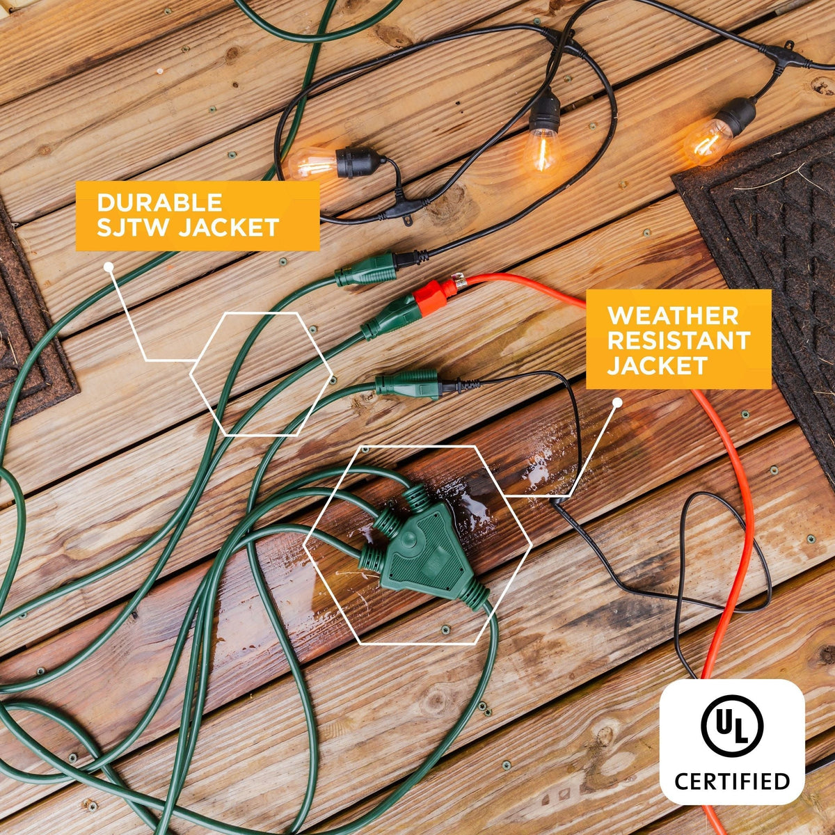 28-ft Outdoor 3-Split Extension Cord I4X5 - product image 4