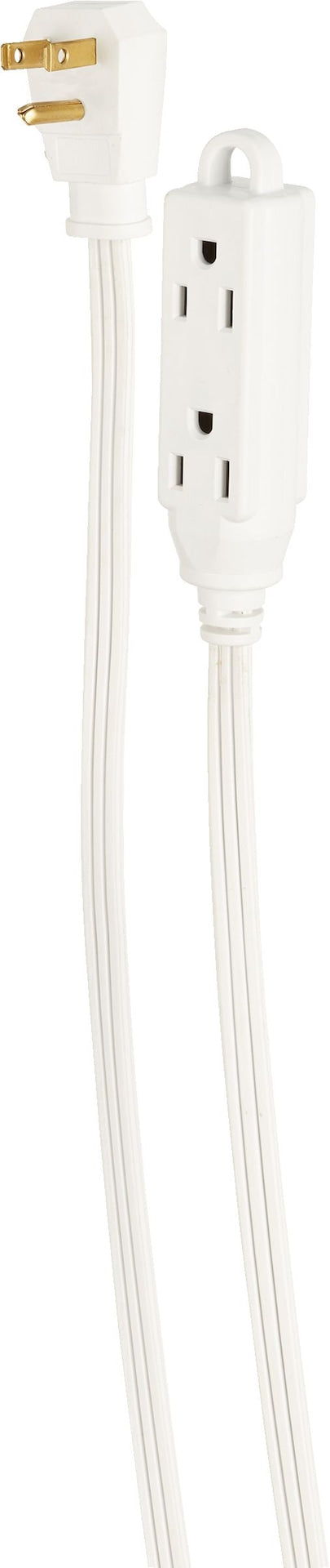 3-ft 3-in 16/3 Indoor Extension Cord with Right Angle Plug, 3 Grounded Outlets, White M6I8 - product image 4