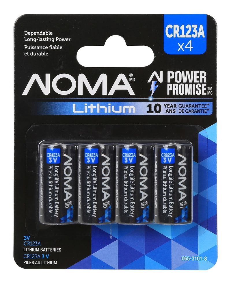 4-pk CR123 3V / 3 Volt Lithium Photo Batteries, Long Lasting U6V4