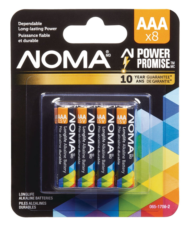 8-pk AAA Alkaline Batteries, Long Lasting, All Purpose Q7K5