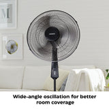 Oscillating Pedestal/Stand Fan with Remote Control, 3-Speed, Black, 18-in D6N9 - product image 6