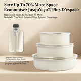 Gotham Steel Pots & Pan Set with Removable Handles, Cream, 18-pc L7X9 - product image 4