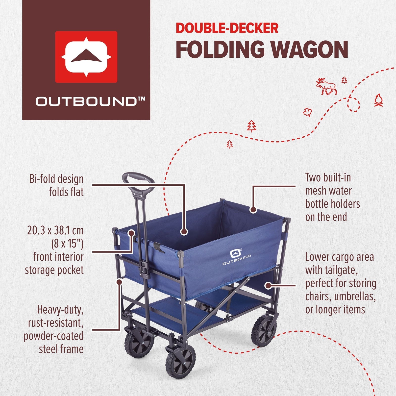 Double-Decker Outdoor Utility Wagon Y6Y5 - product image 7