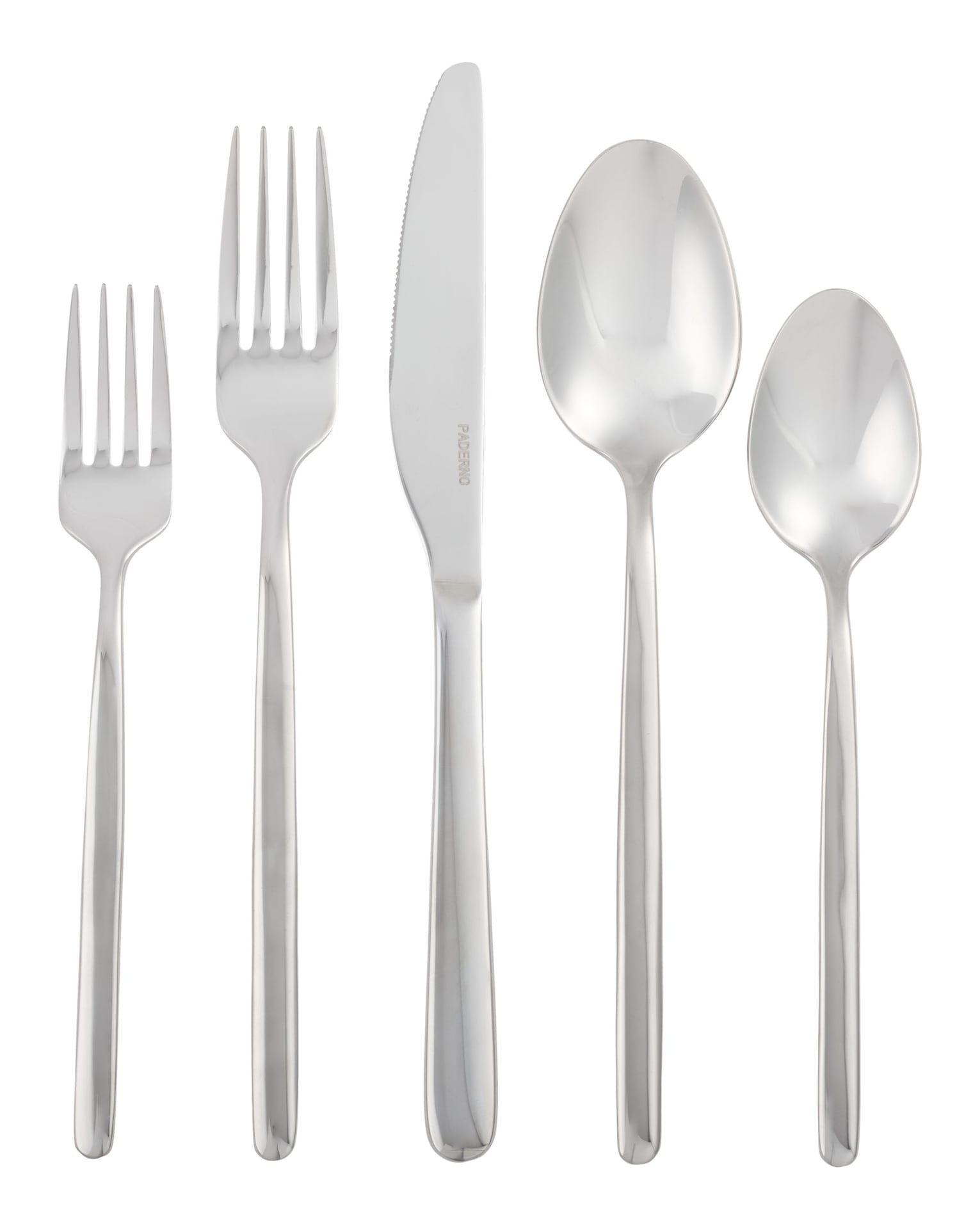 Slim Rounded Handle Flatware Set, Serves 12, 60-pc B4M6 - product image 1