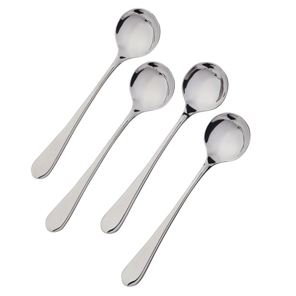 Stainless Steel Soup Spoons, 4-pc Y3I5 - product image 1