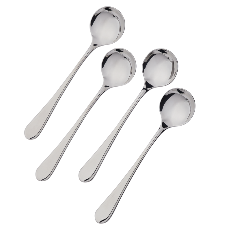 Stainless Steel Soup Spoons, 4-pc Y3I5
