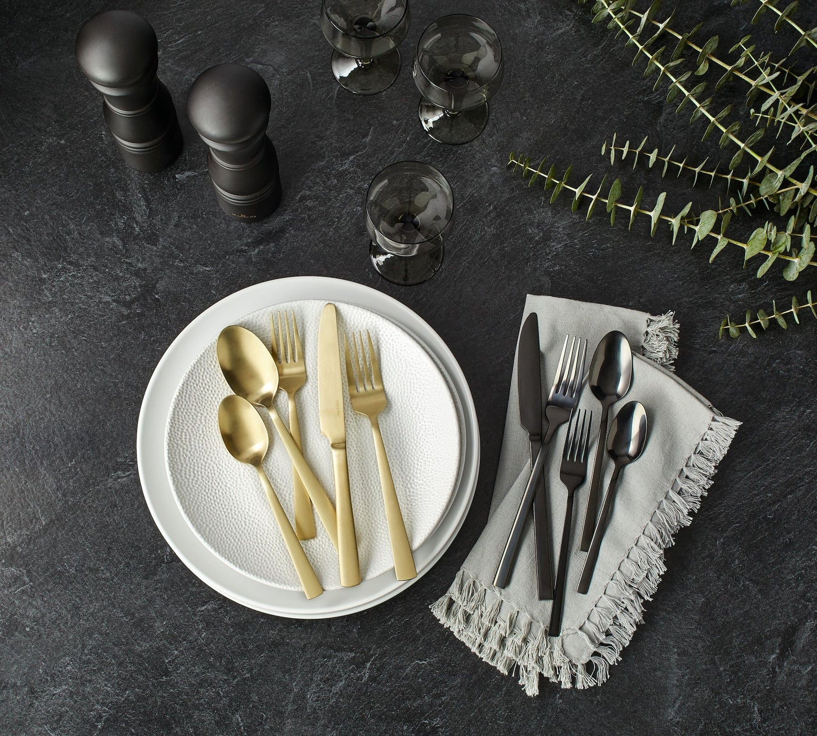 Summerside Champagne Matte Stainless Steel Flatware Set, Serves 4, 20-pc S7C0 - product image 7