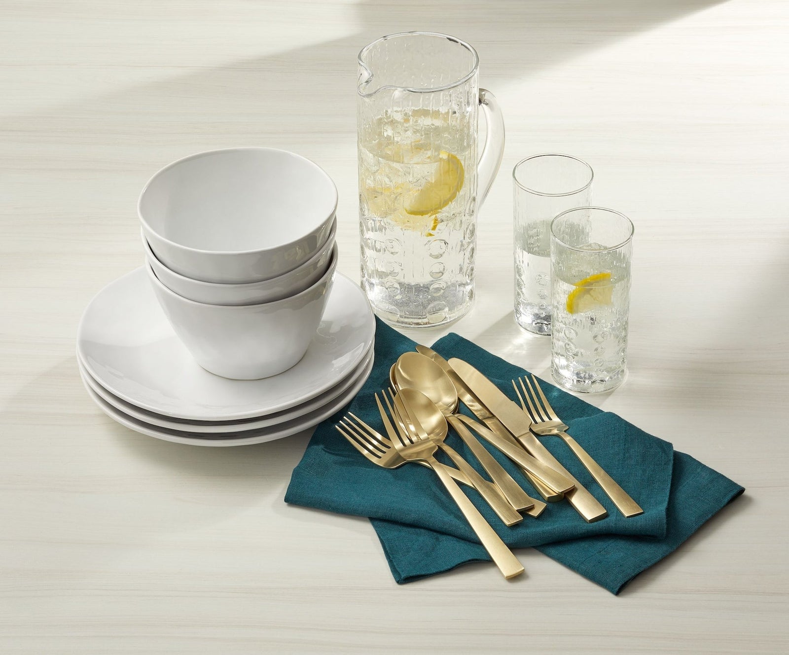 Summerside Champagne Matte Stainless Steel Flatware Set, Serves 4, 20-pc S7C0 - product image 8