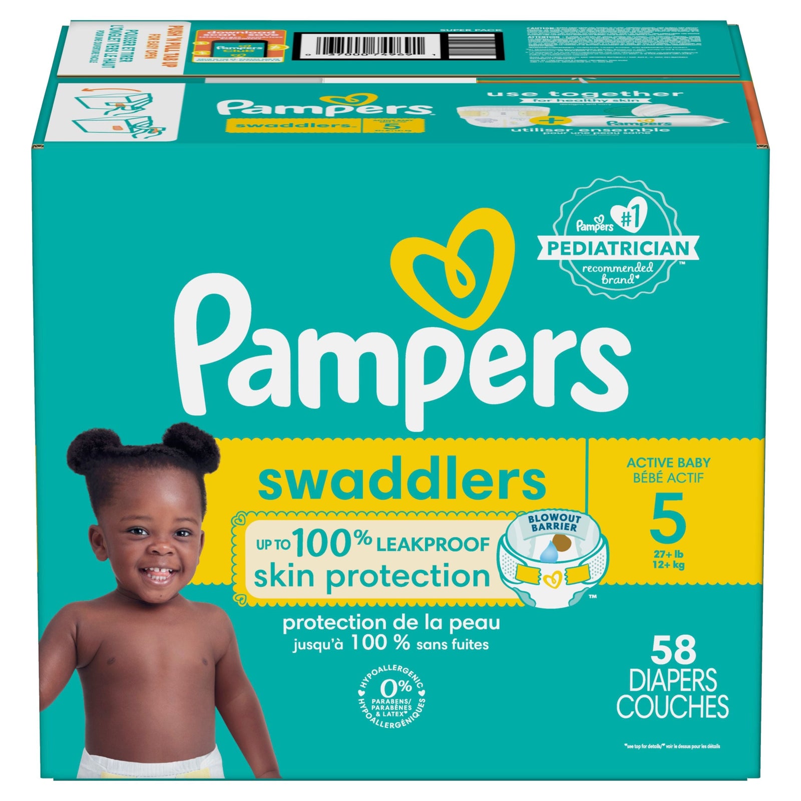 Swaddler Size 5 Leak-Free Baby Diapers, 55-pc X5A2 - product image 1