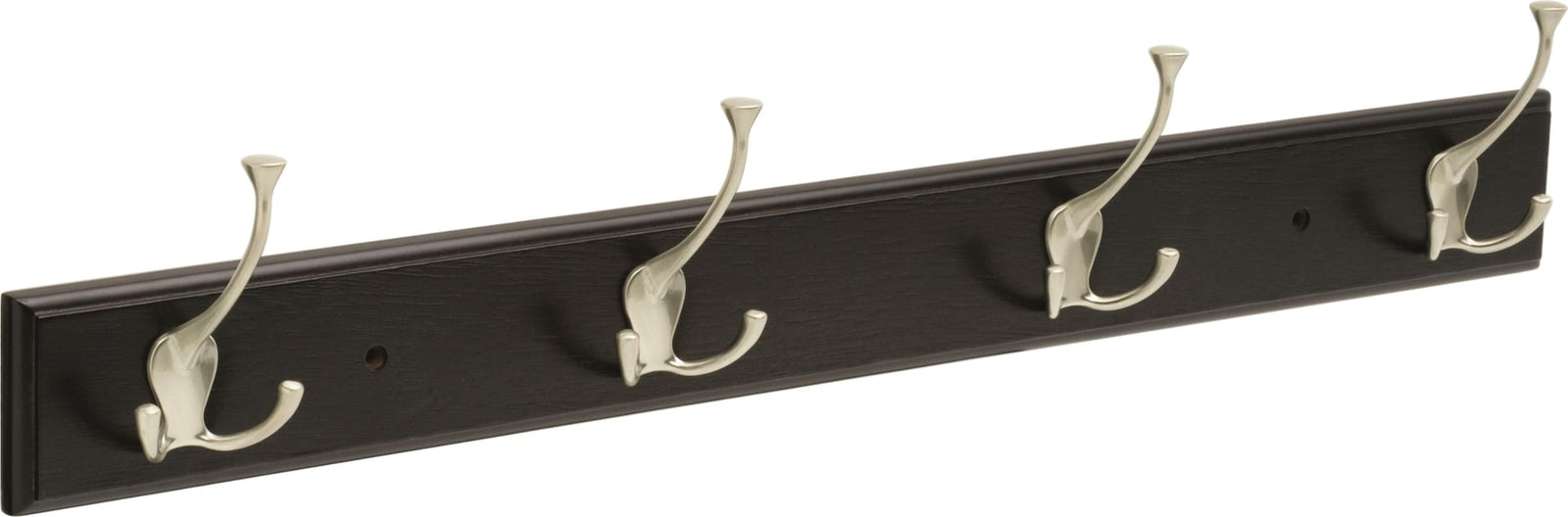 Stainless Steel 4-Tri Hook Rail, Black/Nickel, 27-in N5P2 - product image 1