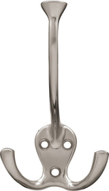 Stainless Steel Single Tri-Hooks, Satin Nickel, 3-pk V4P5 - product image 1