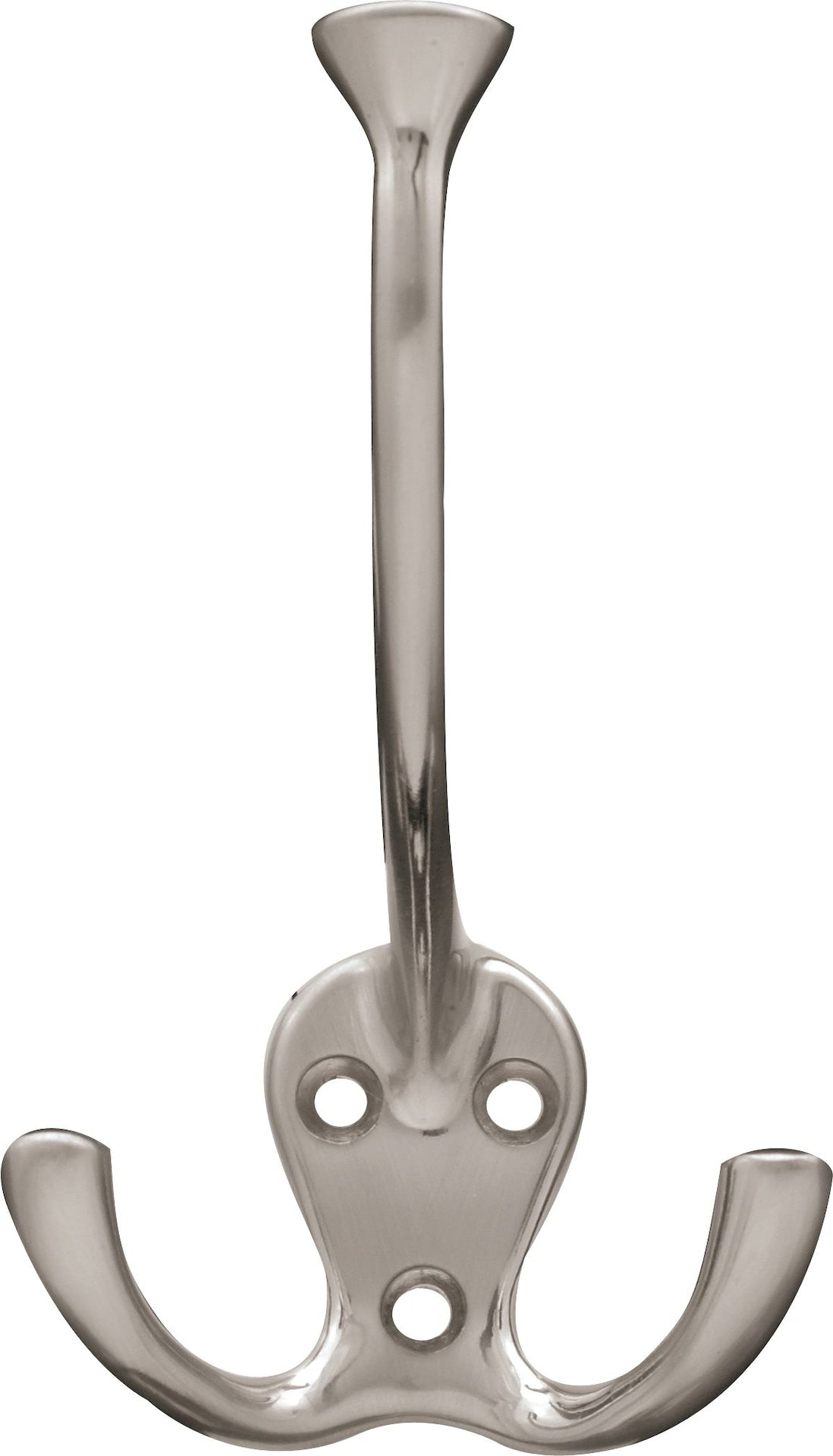 Stainless Steel Single Tri-Hooks, Satin Nickel, 3-pk V4P5 - product image 1