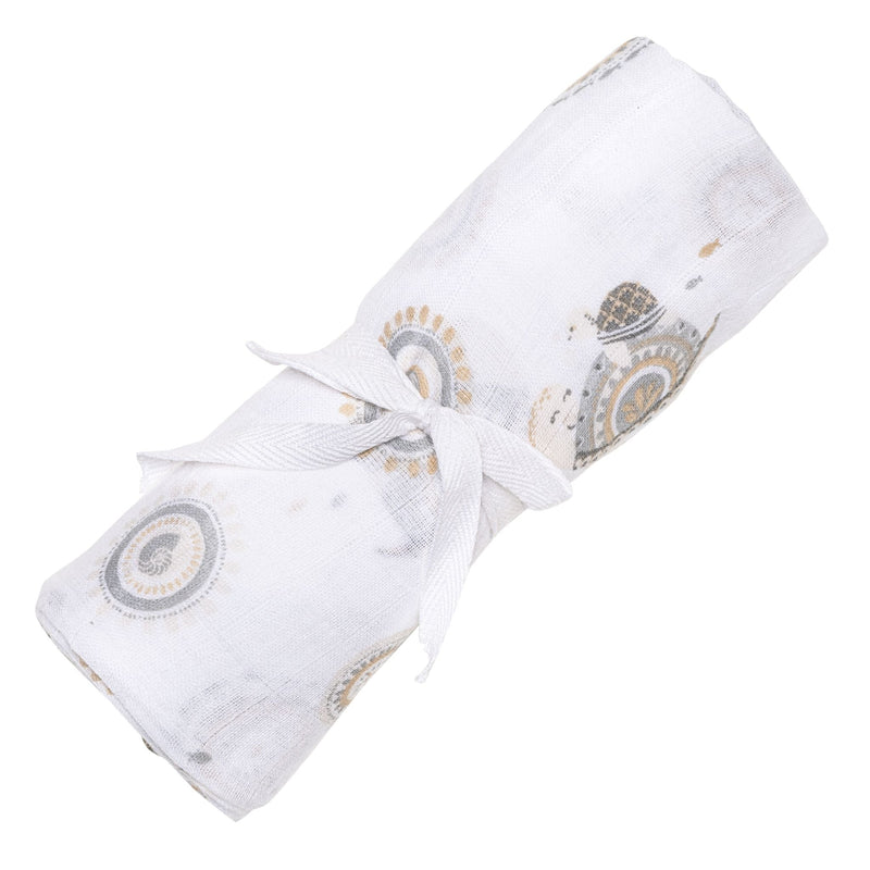 Cotton Muslin Baby Swaddle Blanket, Turtles J9Z5