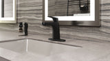 Matlock Single Handle High Arc Single Hole 4-in Centreset Bathroom Sink Faucet, Push & Seal Drain, Matte Black K9I8 - product image 7