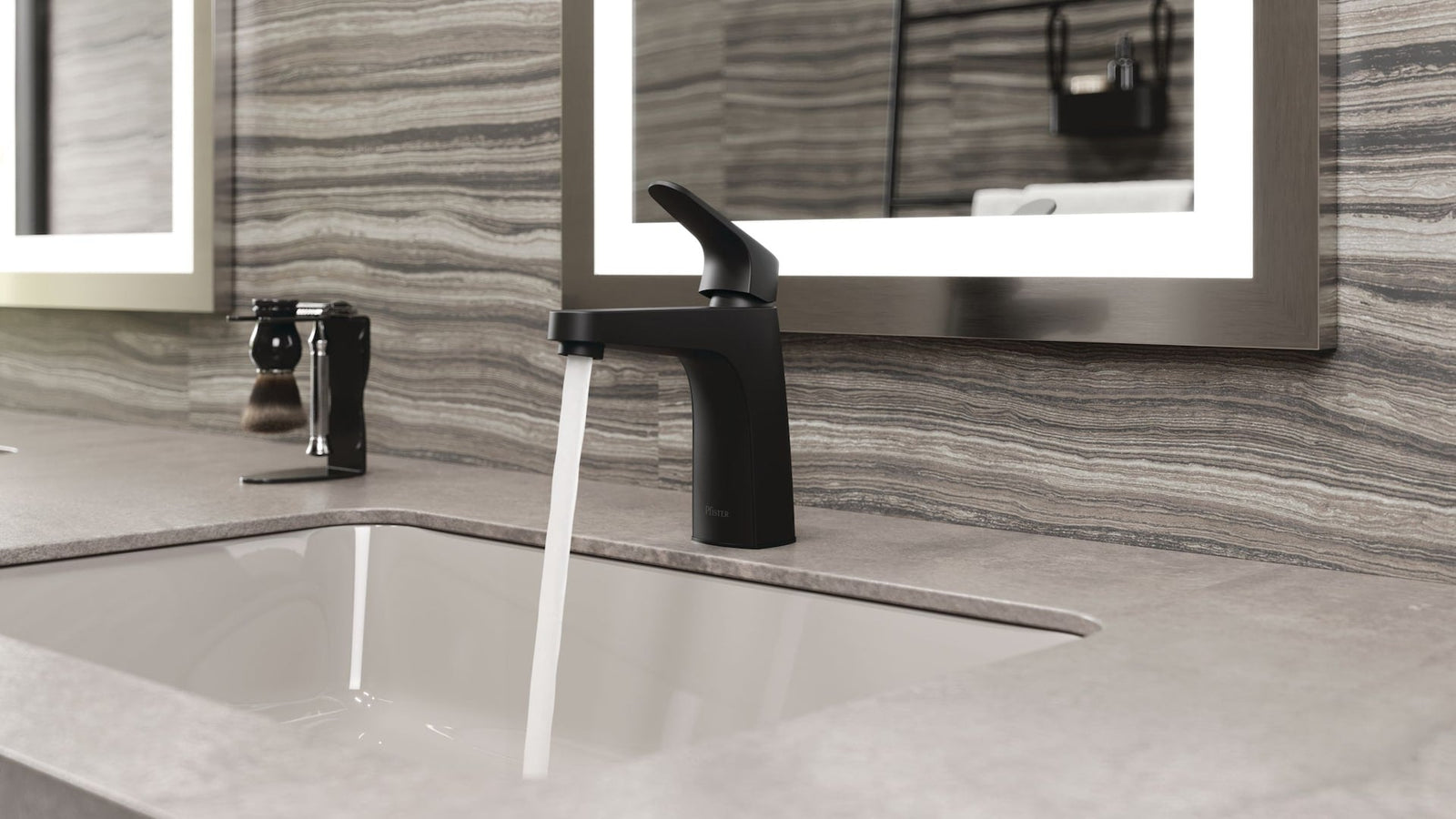 Matlock Single Handle High Arc Single Hole 4-in Centreset Bathroom Sink Faucet, Push & Seal Drain, Matte Black B0D5 - product image 8