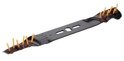 Power Rake Universal 6-in-1 Replacement Lawn Mower Blade, 21-in/22-in, Removable Tines B6F0