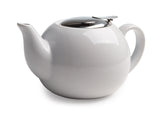 Ceramic Teapot with Stainless Steel Infuser, 0.71-L, White Z1K2 - product image 1
