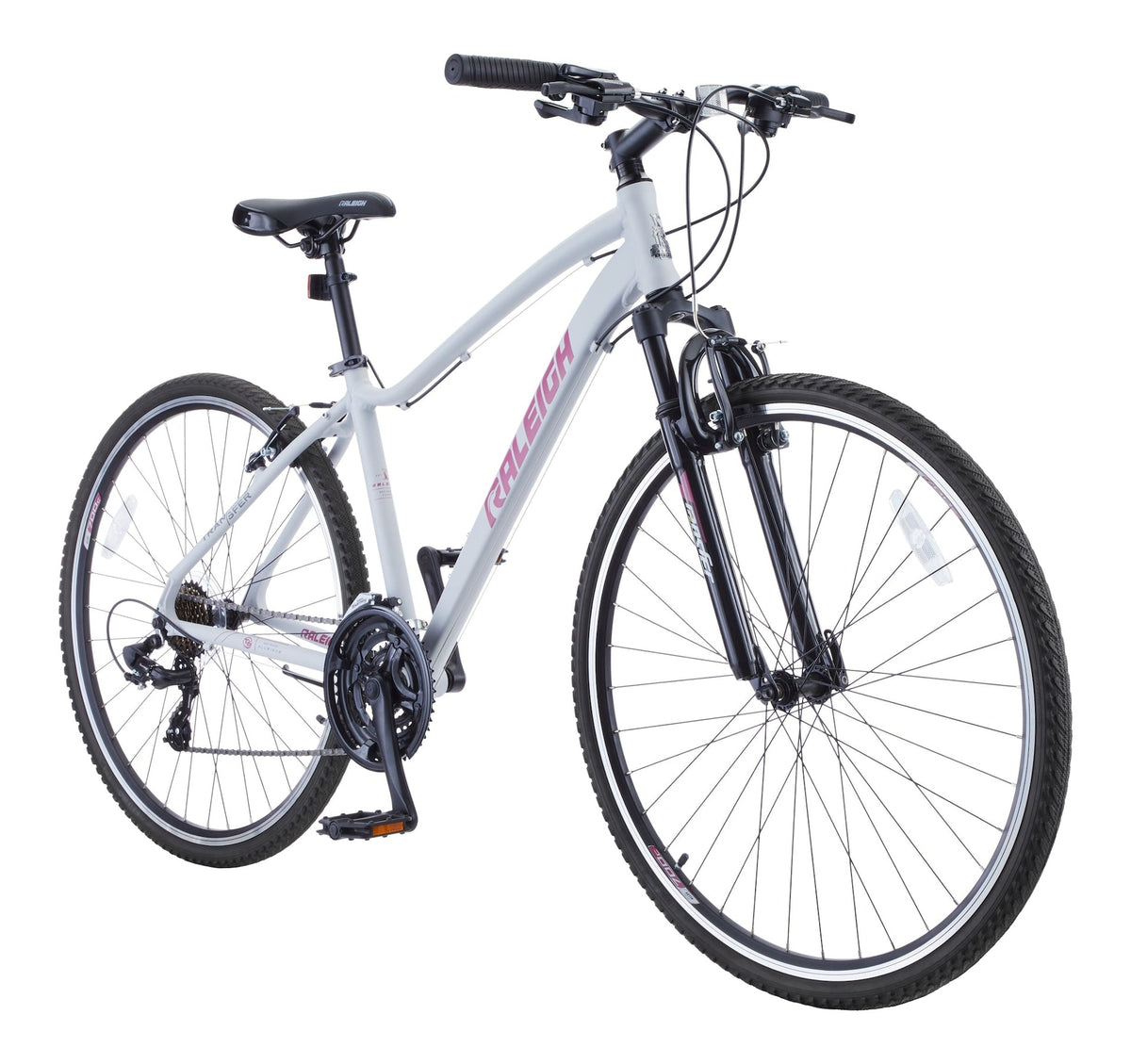 Route Hybrid Bike with Alloy V-brakes, 700C, 21-Speed, White L3N1 - product image 1