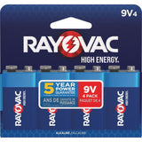 HIGH ENERGY 9V/9 Volt Alkaline Batteries, Long Lasting, All Purpose, 4-pk V7L6 - product image 1
