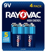 HIGH ENERGY 9V/9 Volt Alkaline Batteries, Long Lasting, All Purpose, 4-pk V7L6 - product image 2