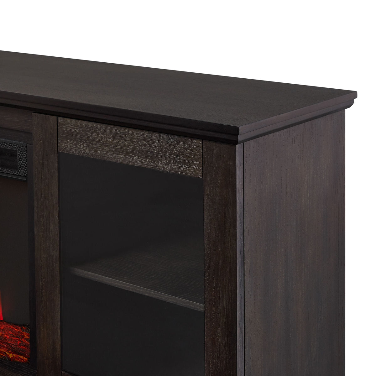 Flame Benjamin Landscape Electric Fireplace TV Stand, 81-in, 1500W, Includes Remote Control, Weathered Wood Y7L3 - product image 3