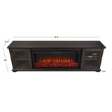 Flame Benjamin Landscape Electric Fireplace TV Stand, 81-in, 1500W, Includes Remote Control, Weathered Wood Y7L3 - product image 7