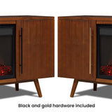 Flame Morris Media Indoor Electric Fireplace TV Stand, 72-in, 1500W, Includes Remote Control & Firebox, Vintage Black Maple H1R6 - product image 8