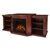 Flame Valmont Media Indoor Electric Fireplace TV Stand, 74-in, 1500W, Includes Remote Control & Firebox, Dark Mahogany Y5I0 - product image 1